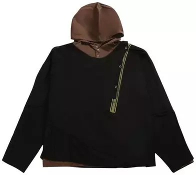 Топ Kiko Kostadinov Inex Hooded Top 'Brown/Black', разноцветный
