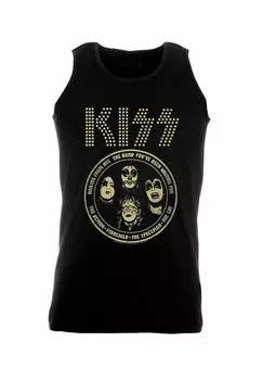 Топ Kiss Band rockshirts, черный
