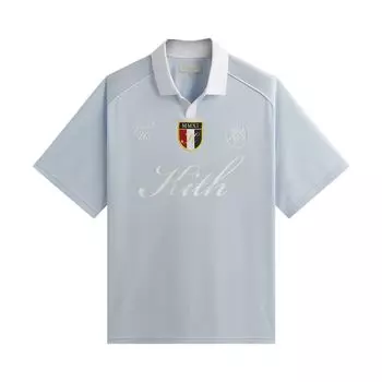 Топ Kith Shadow Stripe Marcel Soccer Top 'Light Indigo', синий