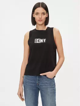 Топ классической посадки Dkny Sport, черный