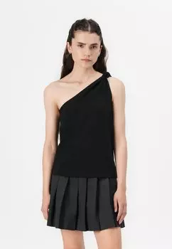 Топ KNOTTED ONE SHOULDER GAP, черный