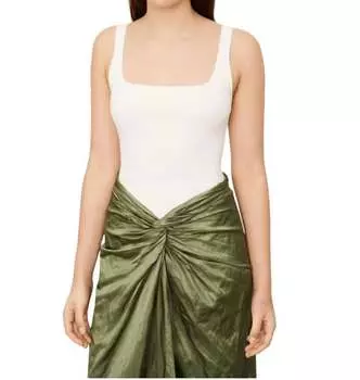 Топ-комбинация с квадратным передом цвета Off White Vince