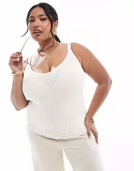 Топ-комбинезон New Look Curve кремового цвета New Look Plus