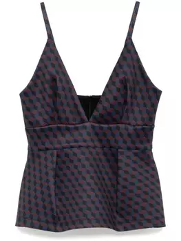 Топ-комбинезон с бретельками Cynthia Rowley, коричневый