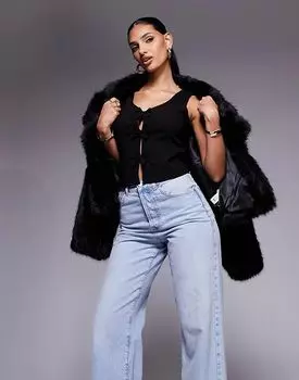 Топ-комбинезон с мини-бантом bengaline черного цвета ASOS DESIGN