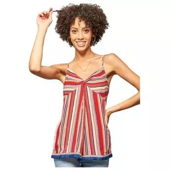 Топ-комбинезон в разноцветную полоску FASHNZFAB, красный