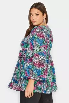 Топ-конверт London с декоративными рюшами Yours, черный