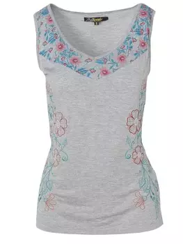 Топ KOROSHI, пестрый серый