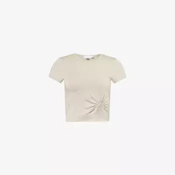 Топ короткий Good American с драпировкой, серо-коричневый