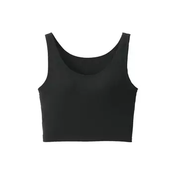 Топ короткий Muji с чашечками, фиолетовый