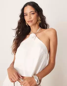 Топ-корсаж YAS с халтер-хомутом, цвет "Бледно-зеленый"