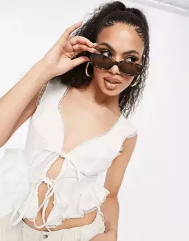 Топ-корсет ASOS DESIGN Lace, белый