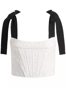 Топ-корсет Clara с бантом Alice + olivia, белый
