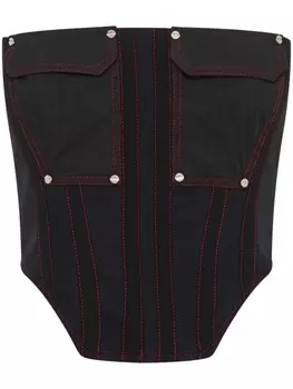 Топ-корсет Hongbao без бретелей Dion Lee, черный