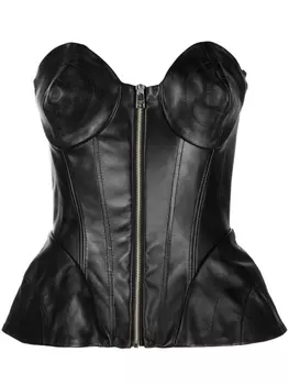 Топ-корсет на молнии Natasha Zinko, черный