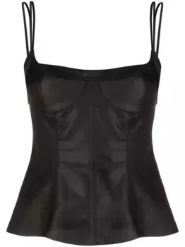 Топ-корсет с баской STELLA MCCARTNEY, черный