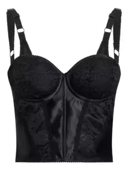 Топ-корсет с кружевом DOLCE & GABBANA, черный