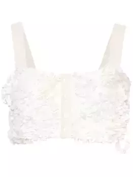 Топ-корсет с пайетками Plan C, нейтральный