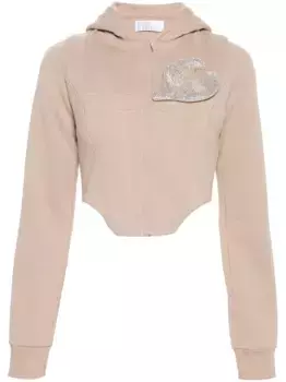 Топ-корсет со стразами Giuseppe Di Morabito, нейтральный