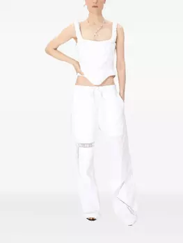 Топ корсета из льна Marine Serre, белый