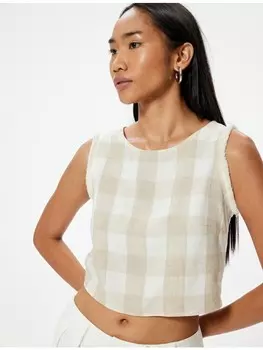Топ KOTON Tank, цвет beige kariert
