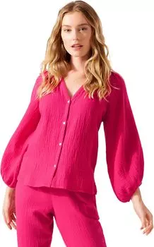 Топ-крестьянка с рукавами 3/4 Coral Isle Tommy Bahama, цвет Bright Rose