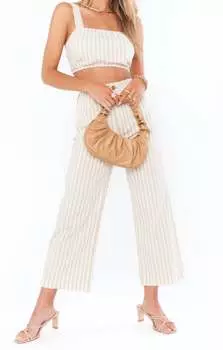 Топ-кроп Alabama в полоску песочного цвета Show Me Your Mumu, цвет sandy stripe