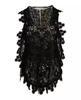 Топ крючком Stella McCartney, черный