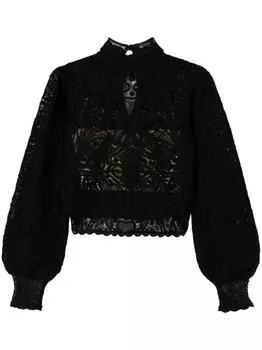 Топ крючком TWINSET, черный