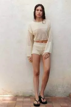 Топ крючком ZARA, экру