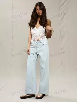 Топ кружевной Musera с запахом спереди, белый