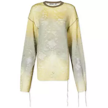 Топ кружевной с длинными рукавами Open YY Ombre, желтый