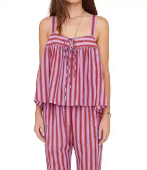 Топ Kyra в полоску ягодного цвета XIRENA, цвет berry stripes