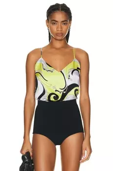 Топ L'Agence Jane Spaghetti Strap, цвет Black & White Saint Martin