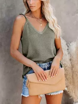 Топ LA Angels Strick, хаки