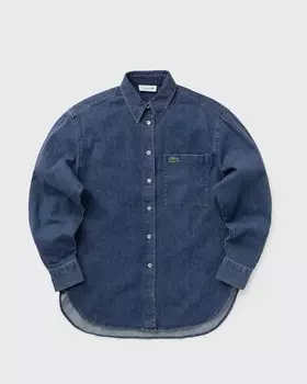 Топ Lacoste Oversized Denim Breast Pocket Shirt, цвет medium blue used