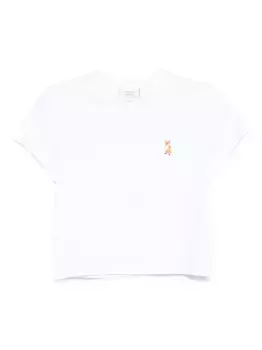 Топ Lady Fox Baby с вышивкой Maison Kitsun, белый