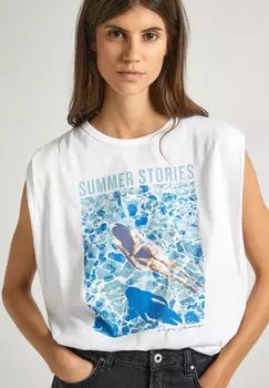 Топ Laenor Pepe Jeans, белый