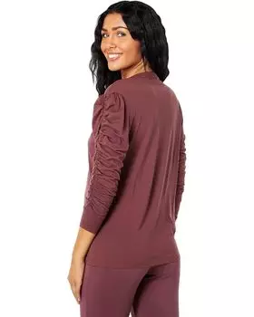 Топ LAmade West Side Ruched Sleeve Top, цвет Cognac