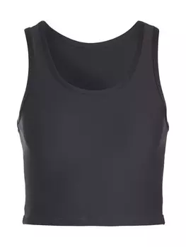 Топ LASCANA ACTIVE Crop, черный