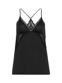 Топ LASCANA Babydoll, черный