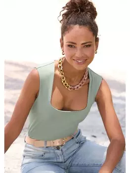 Топ LASCANA, цвет salbeigrn