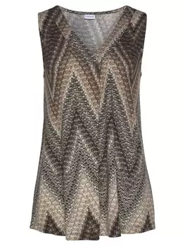 Топ LASCANA, цвет schwarz-braun-creme bedruckt