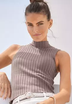 Топ LASCANA, цвет taupe