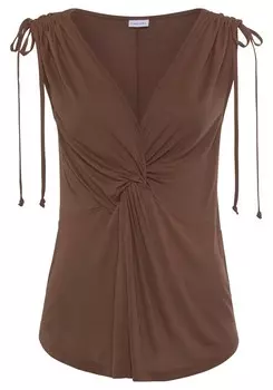 Топ LASCANA, коричневый