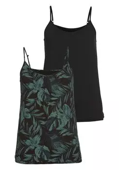 Топ LASCANA LASCANA Spaghetti, черный