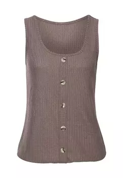 Топ LASCANA, серо-коричневый