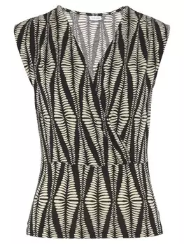 Топ LASCANA Shirt, цвет schwarz-sand bedruckt