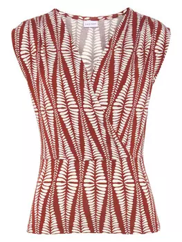 Топ LASCANA Shirt, цвет terracotta-creme bedruckt