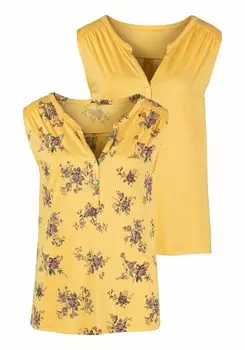 Топ LASCANA Shirt, желтый